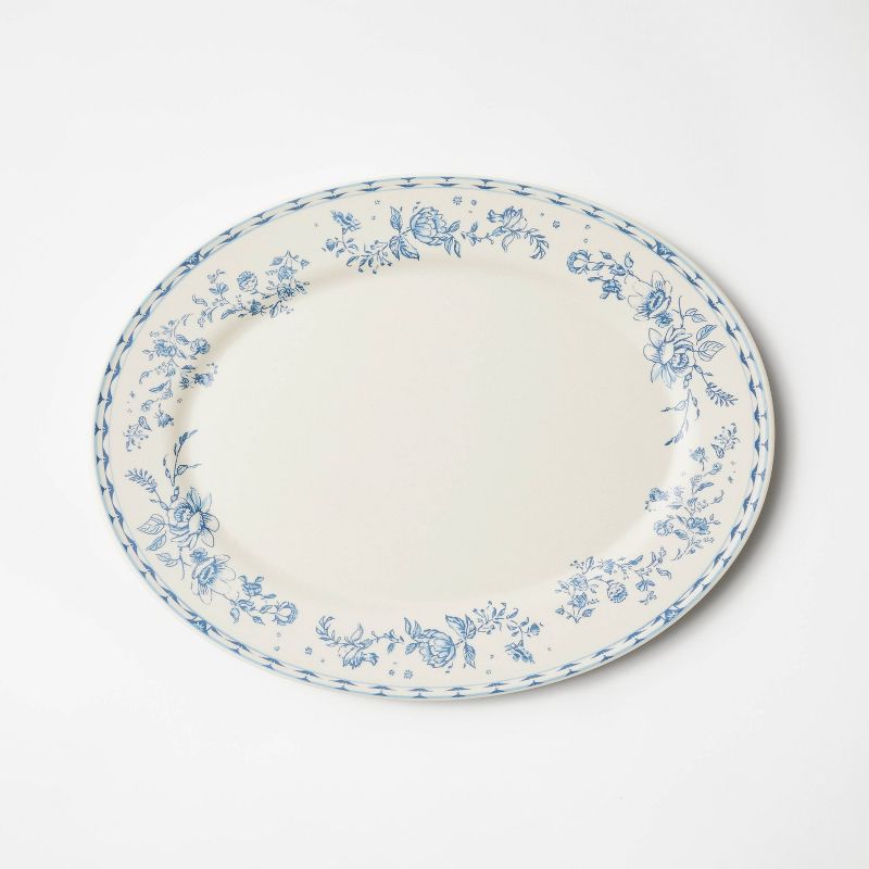 Melamine Floral Serving Platter Blue - Threshold&#8482; designed with Studio McGee, 4 of 6