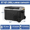 37QT Portable Car Fridge with Wheels, Dual Zone, Fast Cooling (-4°F~68°F), AC/DC Power for Camping, Travel, Truck, Home Use - 2 of 4