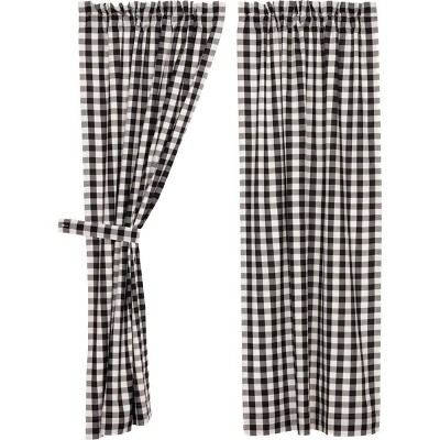 Annie Buffalo Black Check Short Panel Set of 2 63x36 VHC Brands
