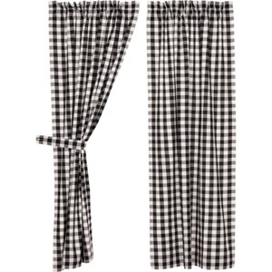 Annie Buffalo Black Check Short Panel Set of 2 63x36 VHC Brands - 1 of 4