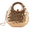 Elegant Metallic Purse with Detachable Chain - Versatile Women's Handbag for Wedding, Party, and Evening Events (Gold) - 2 of 4