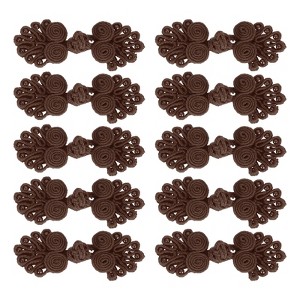 Unique Bargains Nylon Tang Suit Dress Sweater Handmade Sewing Fasteners Knot Closure Buttons 10 Sets - 1 of 4