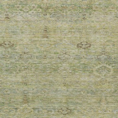 HomeRoots 10' X 14' Green And Gold Oriental Washable Indoor Outdoor Area Rug