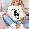 Simply Sage Market Women's Rudolph Reindeer Short Sleeve Garment Dyed Tee - 2 of 4