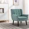 Streamdale Modern Soft Velvet Material Ergonomics Accent Chair Living Room Chair Bedroom Chair Home Chair - 2 of 4