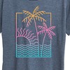 Women's - Instant Message - Line Drawing Sunset Short Sleeve Graphic T-Shirt - 2 of 4
