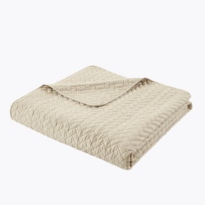 LIVN CO. 3-Piece Velvet Oversized Herringbone Quilt Set - 1 of 4