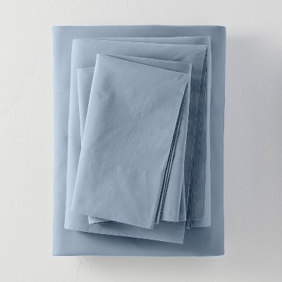 King Washed Supima Percale Solid Sheet Set Deep Sky Blue - Casaluna™