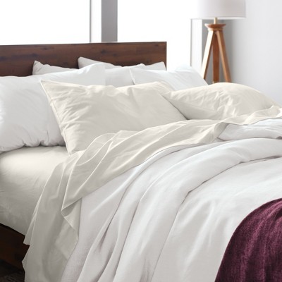 Ivory California King Bamboo Cotton Deep Pocket Sheet Set
