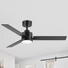 Airsurfer 48" LED Propeller Ceiling Fan in Matte Black with Color-Changing Light and Remote 3-Blade Design - 4 of 4