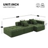 105.5" Corduroy L-Shaped Modular Sectional Sofa with Wide & Deep Seat, Tufted Design, No Assembly Required, 3-Piece Free Combination Couch - 2 of 4