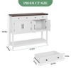 Sideboard Buffet Cabinet with Storage, 47in Large Modern Farmhouse Kitchen Wood Coffee Bar Cupboard Cabinet with 2 Drawers - 2 of 4