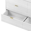 CAVINAS  6-Drawer Dresser with 2 Rows,Modern Storage Cabinet Dresser for Bedroom,Entryway,Bedroom Furniture with Legs and Metal Handles - 4 of 4