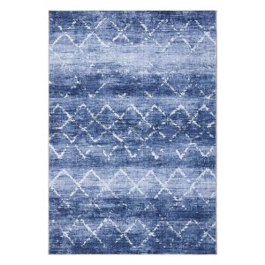 Machine Washable Rugs 8x10 Large Area Rug Lightweight Non Slip Contemporary Abstract Floor Cover Non-Shedding Foldable Geometric Carpets - 1 of 1