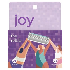 joy razor blade cartridge refill for women, 4 blade refills - 1 of 4