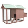 vidaXL Chicken Coop Brown and Green Solid Pine/Fir Wood - Mocha - 4 of 4