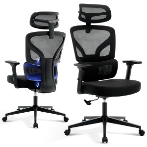 Ergonomic Mesh Office Chair with Adjustable Lumbar Support, High-Back Gaming Chair with Headrest & 3D Armrests, Rolling Swivel Task Chair for Home - 1 of 4