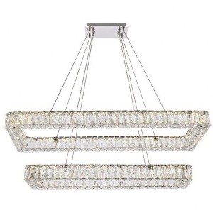 Elegant Lighting Monroe 2 - Light Pendant in  Chrome - 1 of 4