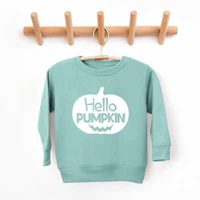 The Juniper Shop Hello Pumpkin Face Toddler Graphic Sweatshirt