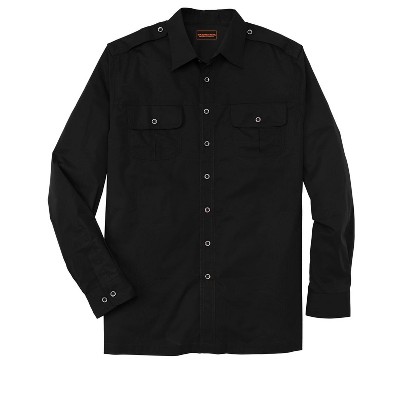 Boulder Creek by KingSize Men's Big & Tall Long Sleeve Pilot Shirt