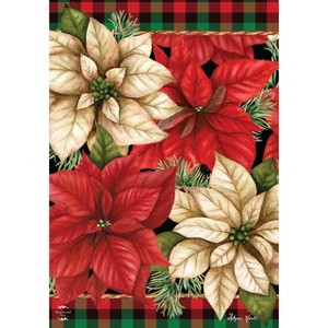 Briarwood Lane Garden Flag 12x18 For Outdoor Christmas Poinsettia For Christmas Garden Flag Flags For Outside - 1 of 4