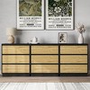 Heynemo Wide Nightstand with 3 Drawers Nightstand for Bedroom, Large End Table Bedside Table for Home and Office and Wood - 4 of 4