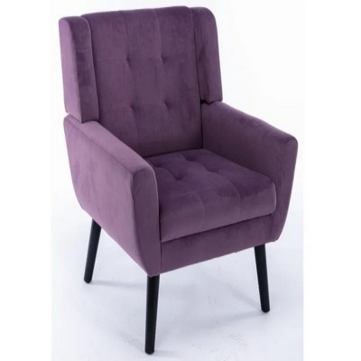 29.5"Modern Soft Velvet Material Ergonomics Accent Chair,Purple