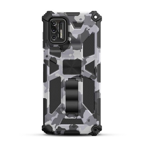 Mybat Sturdy Hybrid Protector Cover Case With Stand Compatible With Motorola Moto G Stylus 21 Gray Camouflage Black Target