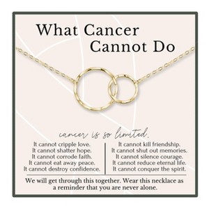 HOPE LOVE SHINE Cancer Recovery Support Necklace 2 Ring Gold – Chemo Patient Gift, Encouragement Jewelry for Her - 1 of 4