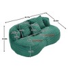 CAVINAS Corduroy Fabric Bean Bag Chair for Adults and Kids,Oversized Lazy Sofa Chair with Foam and High Back,Modern Lounge Chair for Living Room - 3 of 4