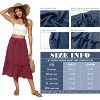 2025 Trendy High Waist Tiered Flowy Skirt for Women - Below Knee with Pockets A-10 Dusty Rose - 2 of 4