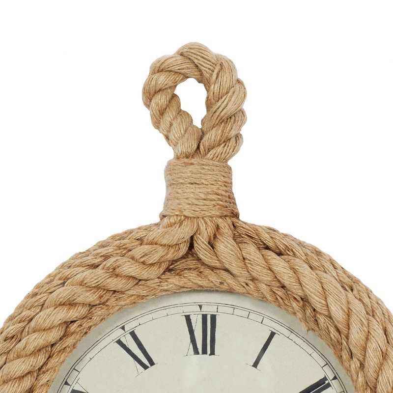 Jute Wall Clock with Rope Detailing Beige - Olivia & May, 4 of 9
