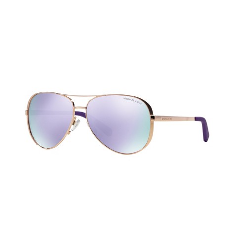 Michael Kors Mk5004 59mm Female Pilot Sunglasses Purple Mirror Lens ...
