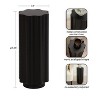 Kate and Laurel Pandey Wavy Drink Table Metal, 9x9x22, Black - 2 of 4