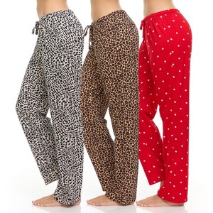 Daresay Womens Lounge Pants, Loose PJ Bottoms, Long Pajama Pants for Women, Sizes up to 2XL (Pack of 3) - 1 of 4