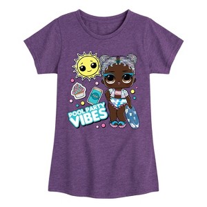 Girls' - LOL Surprise! - Pool Party Vibes Fitted Short Sleeve Graphic T-Shirt - 1 of 3