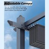Retractable Aluminum Pergola – 10x10/10x13 Ft Wood-Grain Design, Adjustable Sunshade & Rust-Proof Frame for Patio/Backyard/Garden - 4 of 4