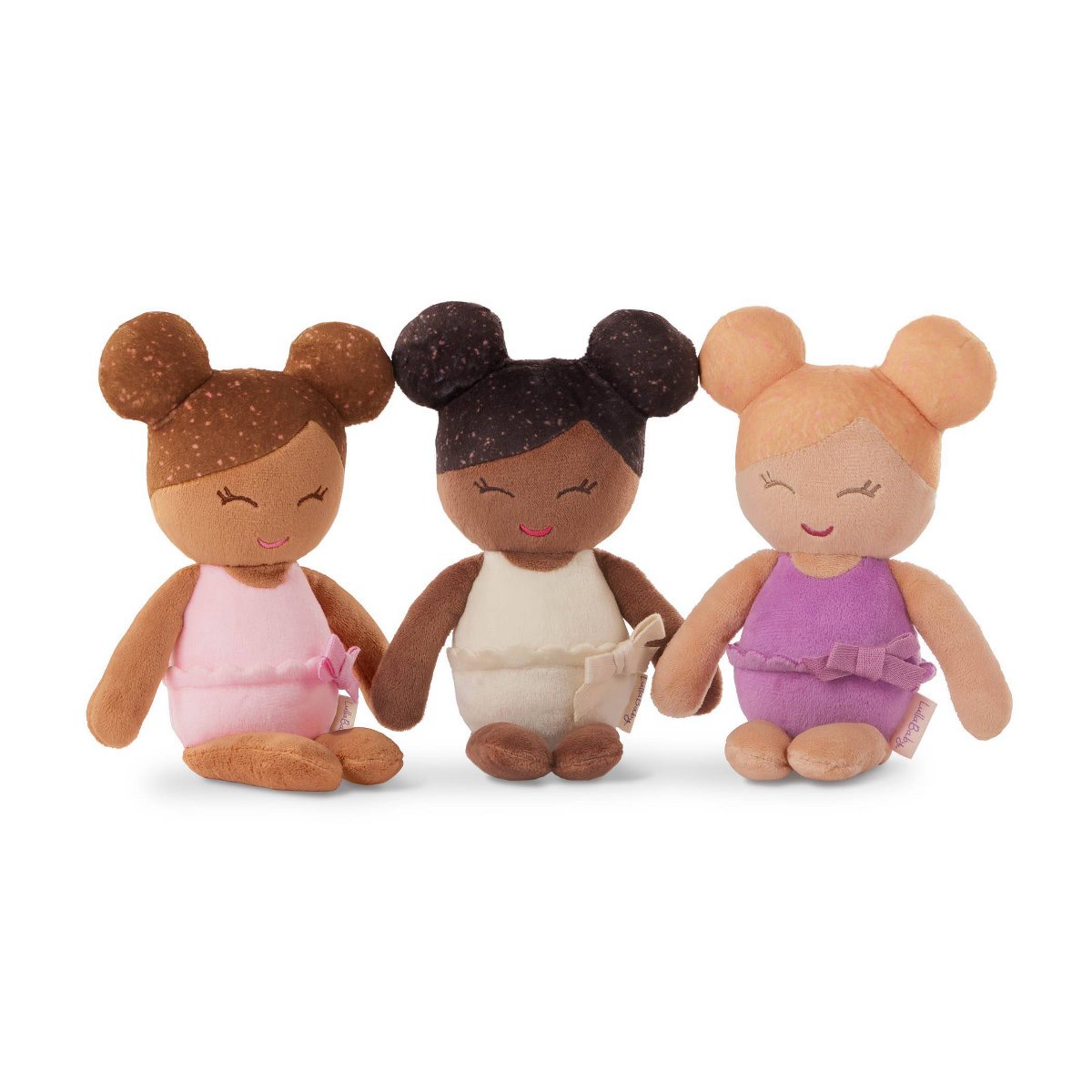 Детские куклы LullaBaby Bathtime Set with 3 Plush Bath Dolls for Real Water Play: Toddler Girl Bath Toys, Baby Doll Accessories — фото 8