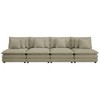 141.6" Corduroy Modular Straight Sectional Sofas with Two-Layer Seat Cushion, Removable Pillows and Extra-Deep Seat - 4 of 4