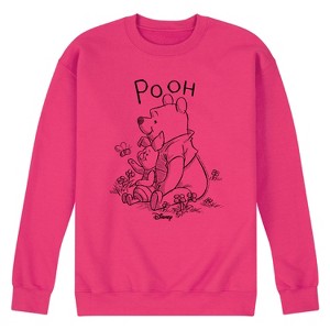 Men's - Winnie the Pooh - Pooh And Piglet Graphic Fleece Sweatshirt - 1 of 3
