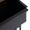 Kate and Laurel Randall Rectangle Metal Side Table, 24x12x26, Rustic Brown and Black - 4 of 4