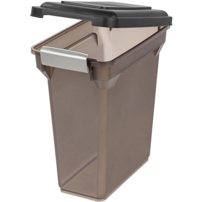 Translucent Black 15 Qt Airtight Pet Food Storage Container