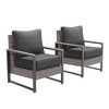 Sonkuki 2 Piece Wicker Patio Chairs Set, All-Weather PE Rattan Wicker Chair Patio Conversation Couch with Cushion - 2 of 4