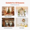VEVOR Artificial Decorative Wreath, 24 in, Decorated with Hydrangeas, Roses, Wooden Sign, Year Round Wreath, Red&Orange&Yellow - 4 of 4