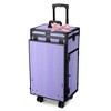 Byootique Rolling Makeup Train Case Nail Table w/ 4pcs Replacement Wheels Purple - 3 of 4