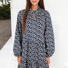 Anna-Kaci Women's Long Sleeve Floral Print Dress with Ruffle Hem and Keyhole Neckline - 2 of 4