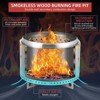 Smokeless Firepit 20.5Inch Portable Outdoor Fire Pit with Removable Ash Base, Stainless Steel Wood Burning Fireplace for Camping, Outside, Bonfire, - 3 of 4