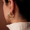 Small Sterling Silver Huggie Hoop Earrings Set for Women, 14K Gold Plated Hoops Stacks for Multiple Piercings - 3 of 4
