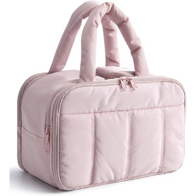 Travel Toiletry Bag, Puffy Large Toiletry Bag for Women, Lightweight Cosmetic Makeup Bag Organizer with Handle