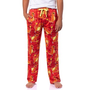 Pokemon Mens Charmander AOP Fire Type Sleep Bottom Lounge Pajama Pants - 1 of 4